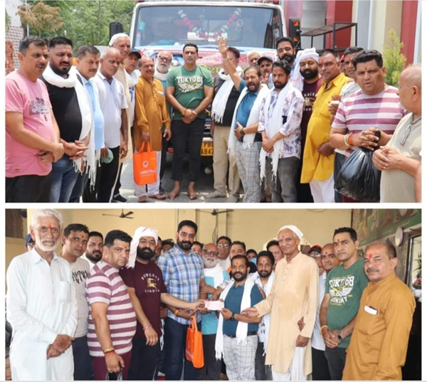 Baba Barfani Langar Seva Samiti Branch Mahilpur has sent a rasat for the langar being installed during Shri Amarnath Yatra.